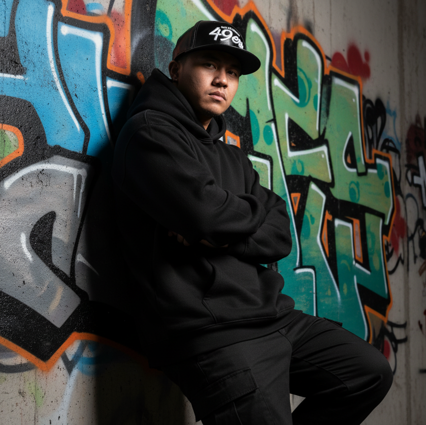 49ERS - BLACK LEATHER