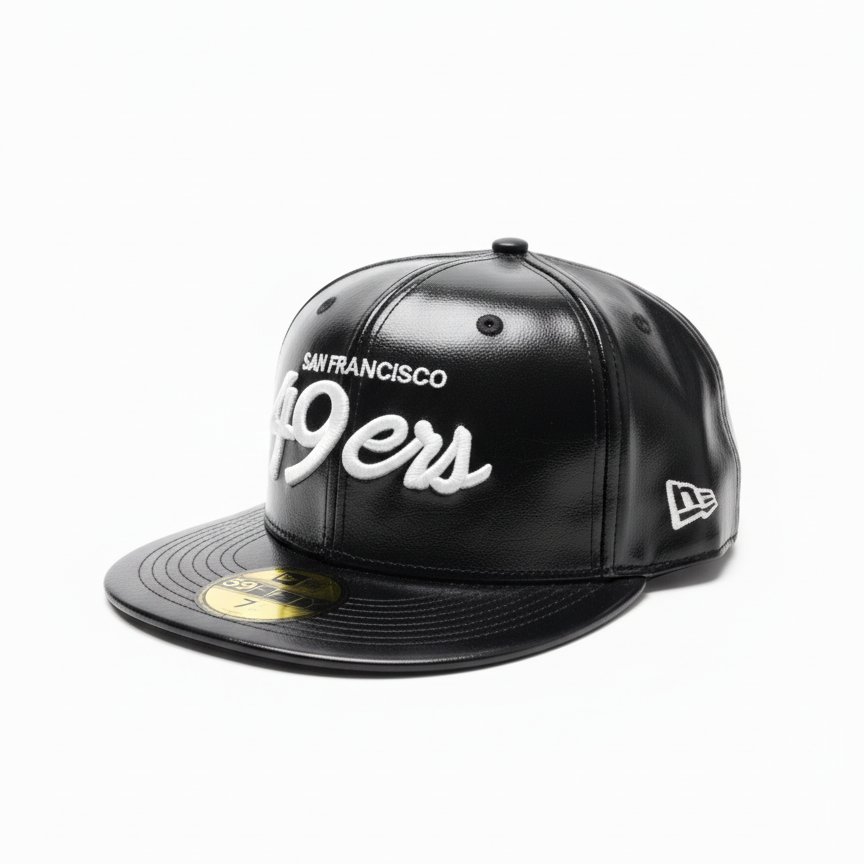 49ERS - BLACK LEATHER