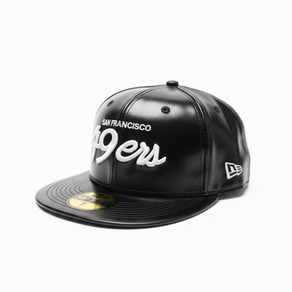 49ERS - BLACK LEATHER