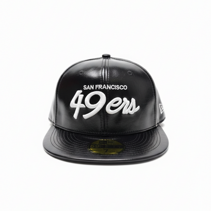 49ERS - BLACK LEATHER