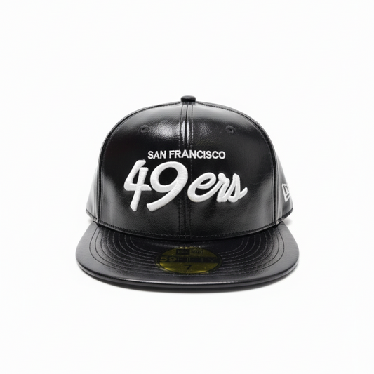 49ERS - BLACK LEATHER